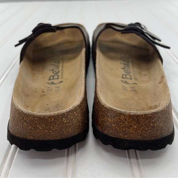 Birkenstock Betula Two Buckle Slip On Metallic Greenish-Gray Sandals Size 6 - Picture 5 of 10